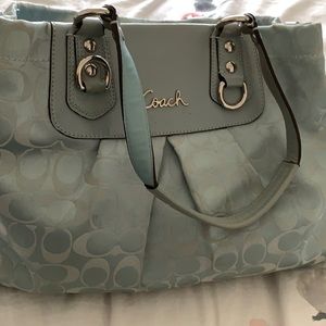 Baby blue coach purse